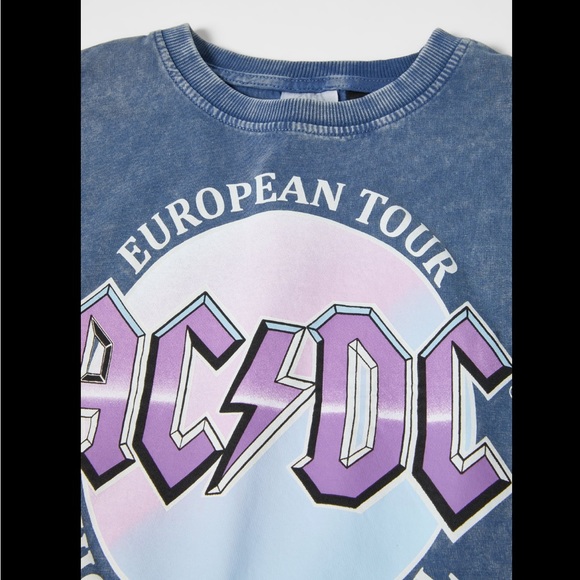 ZARA WASHED AC/DC @ T-SHIRT - Picture 3 of 3